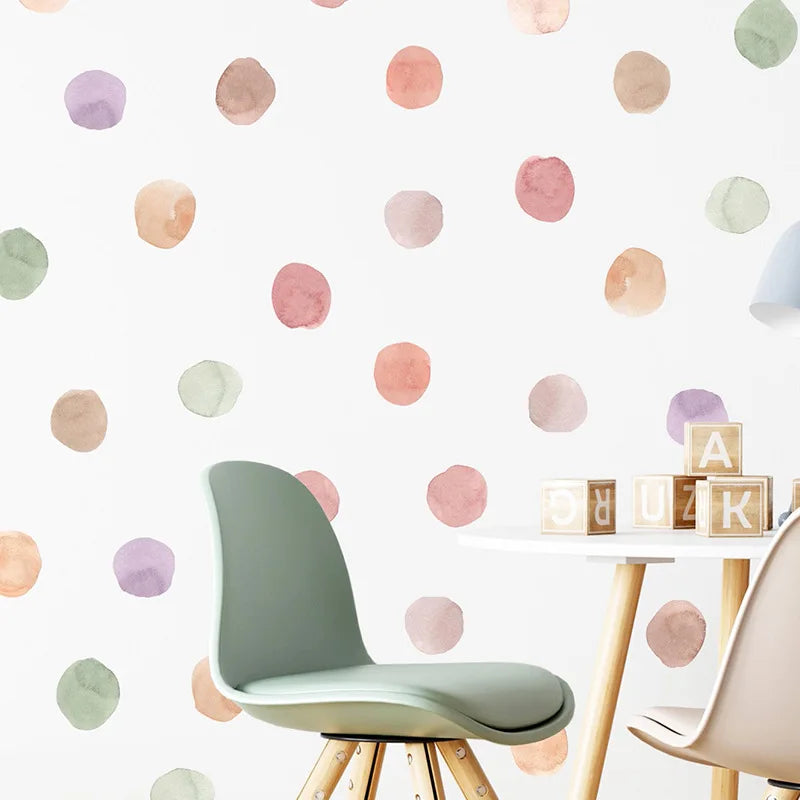 Bohemian dot stickers kid's room kindergarten DIY decoration self adhesive wall decal