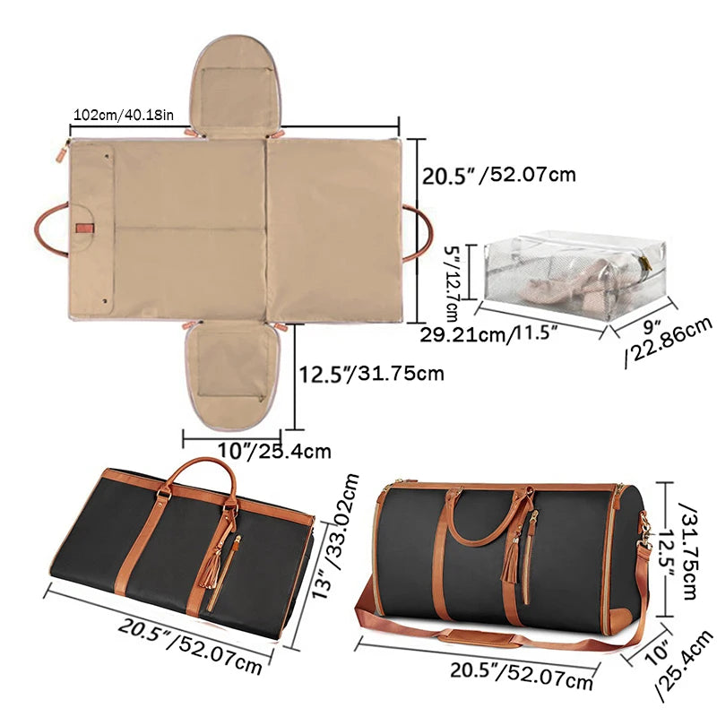 Foldable Women's Travel Convenient Carry-on Clothing Bag