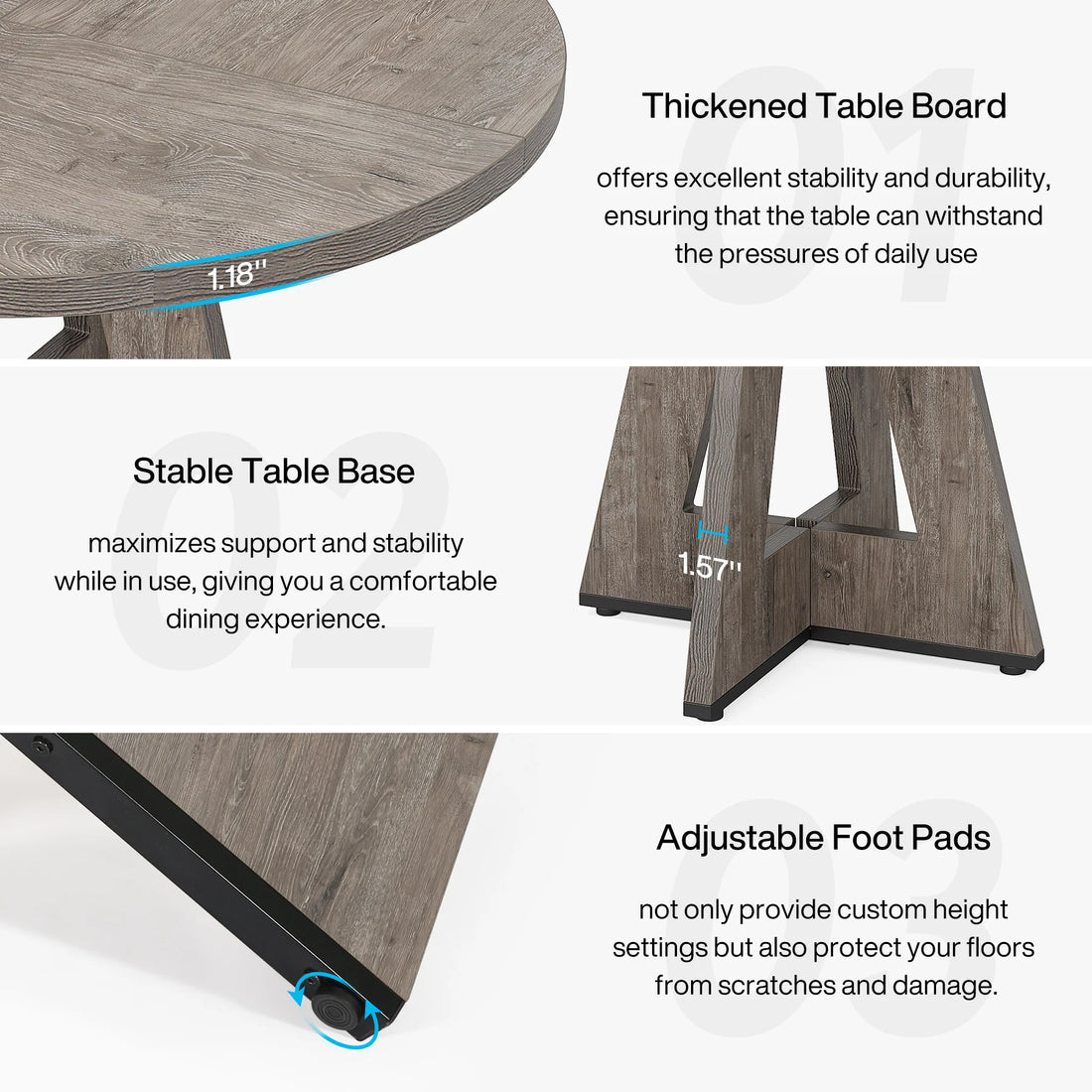 Round Dining Table for a Small  Kitchen Dinning and Dining Room