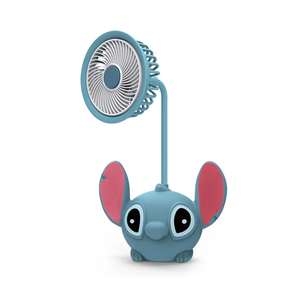 Led Lilo & Stitch Desk Lamp With Pencil Sharpener Foldable Light Cute Desk Small Book Lamp Usb Recharge Light Gift